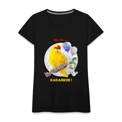 Women’s Premium T-Shirt - Kakariki lovers - Parrot meme - Black