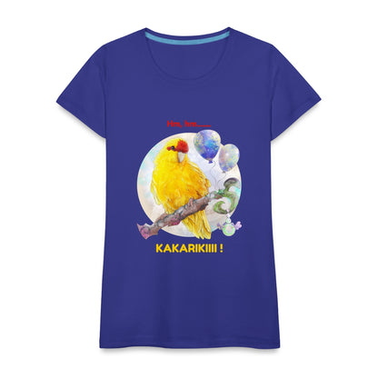 Women’s Premium T-Shirt - Kakariki lovers - Parrot meme - Royal Blue