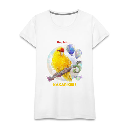 Women’s Premium T-Shirt - Kakariki lovers - Parrot meme - white