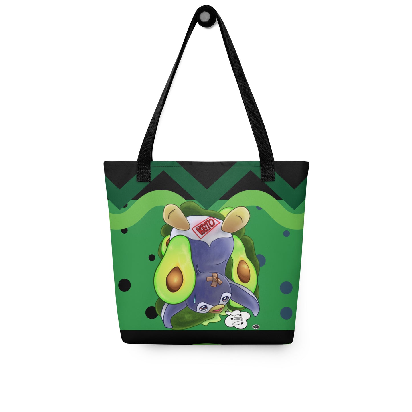 Tote bag - Penguin Keto Avocados - Green