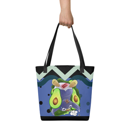 Tote bag - Penguin Keto Avocados - Blue