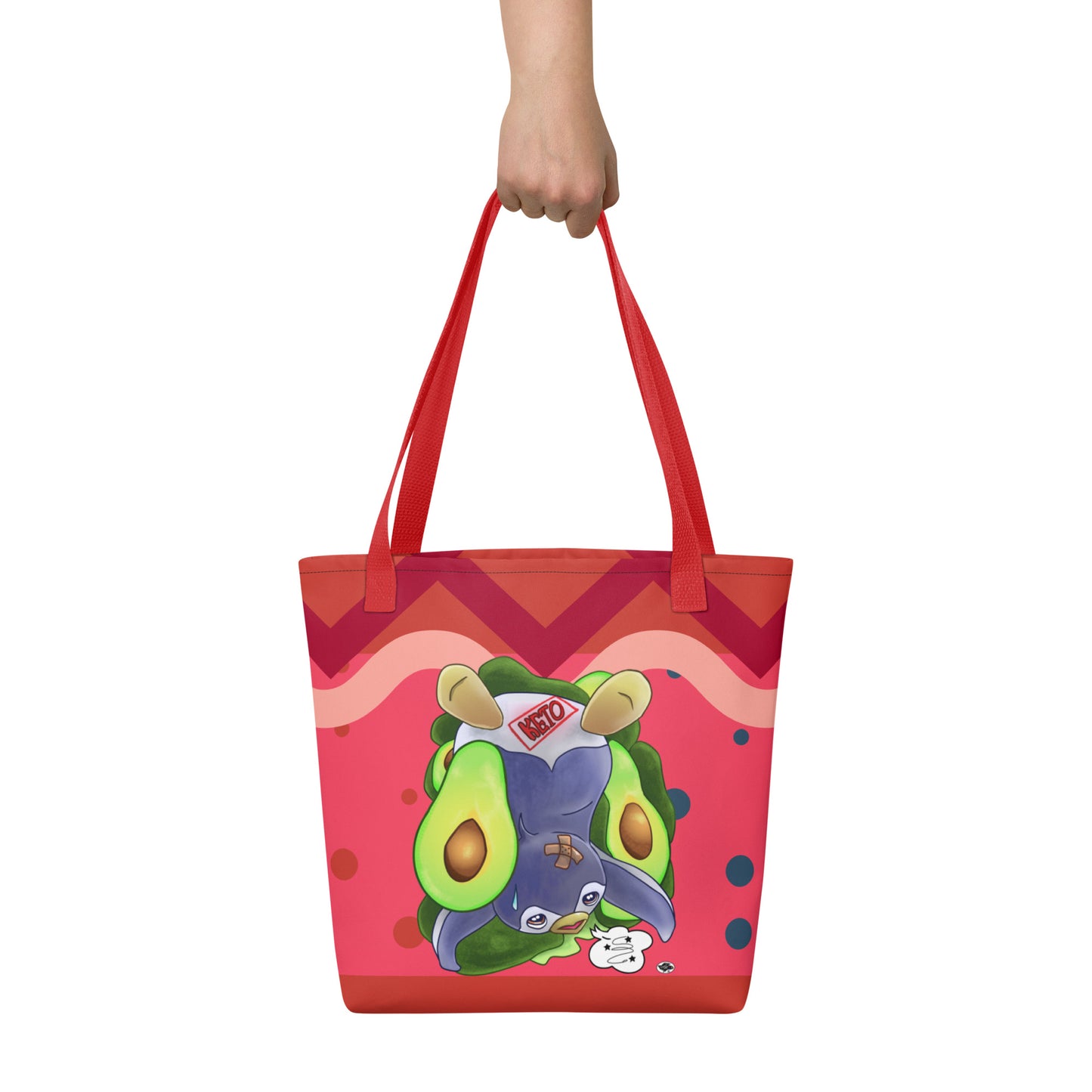 Tote bag - Penguin Keto Avocados - Pink