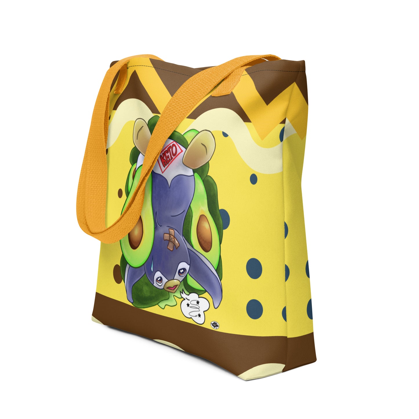 Tote bag - Penguin Keto Avocados - Yellow