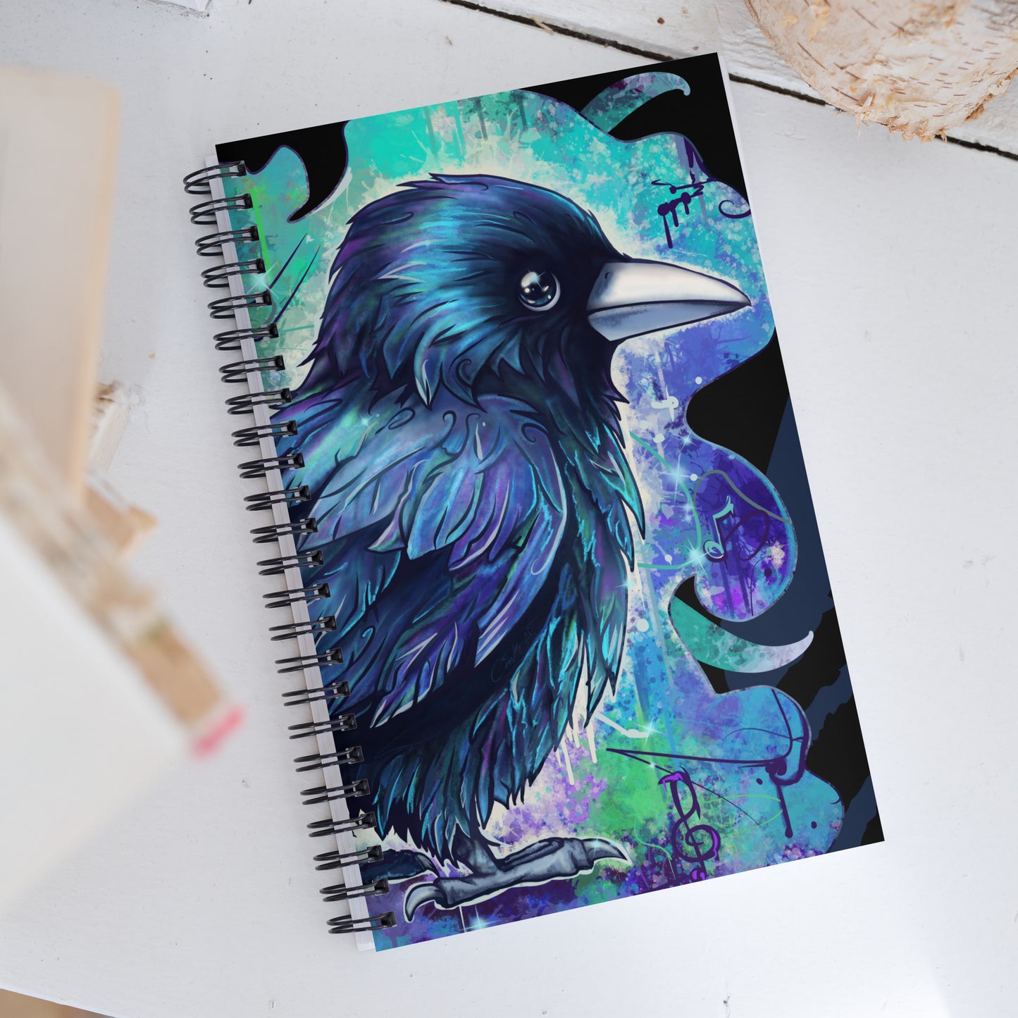 Spiral Bullet journal - Notebook with dotted sheets - Raven Crow