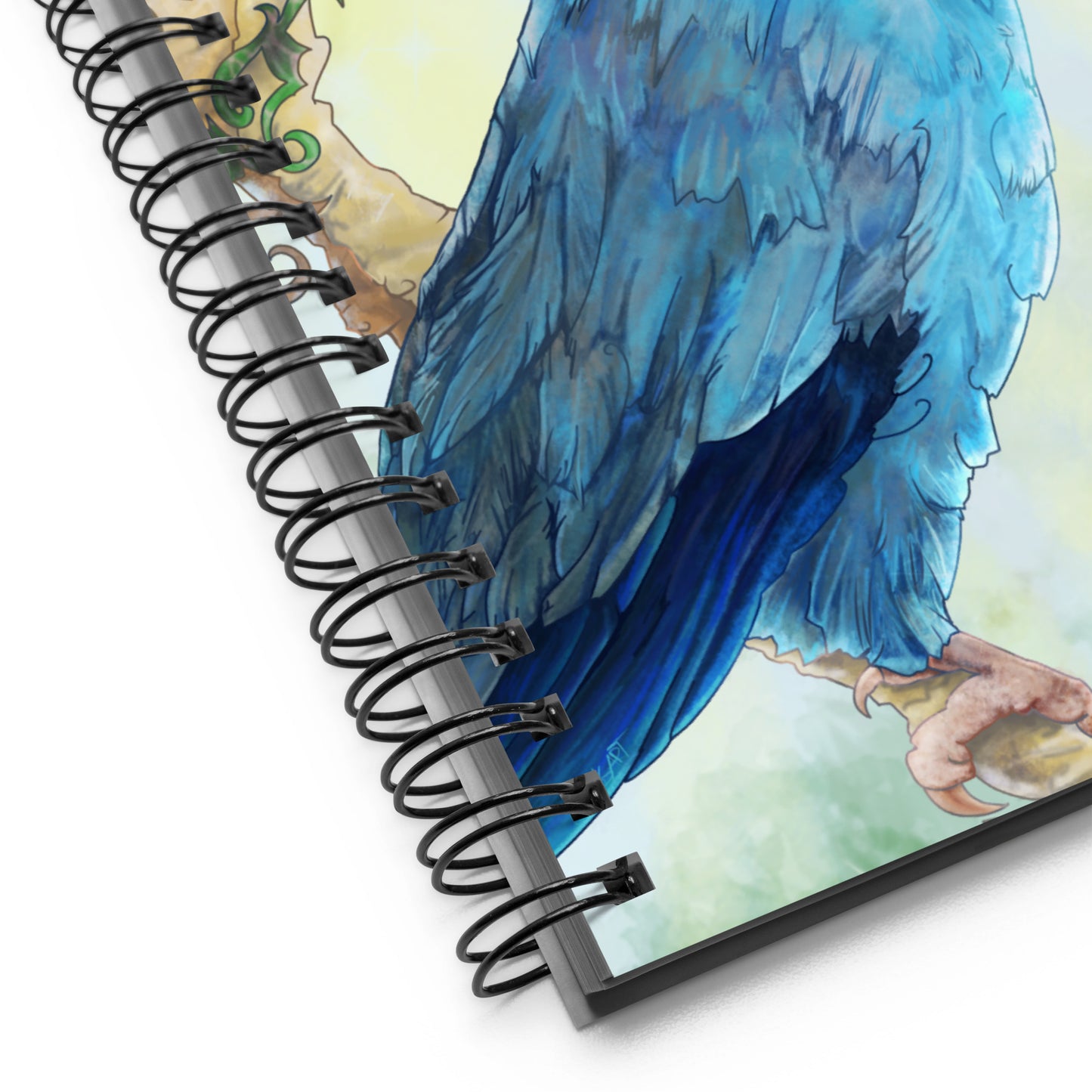 Spiral Bullet journal - Notebook with dotted sheets - Blue Parrotlet - Love my Birb