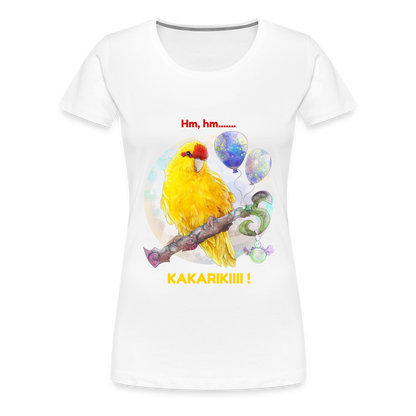 Women’s Premium T-Shirt - Kakariki lovers - Parrot meme - white