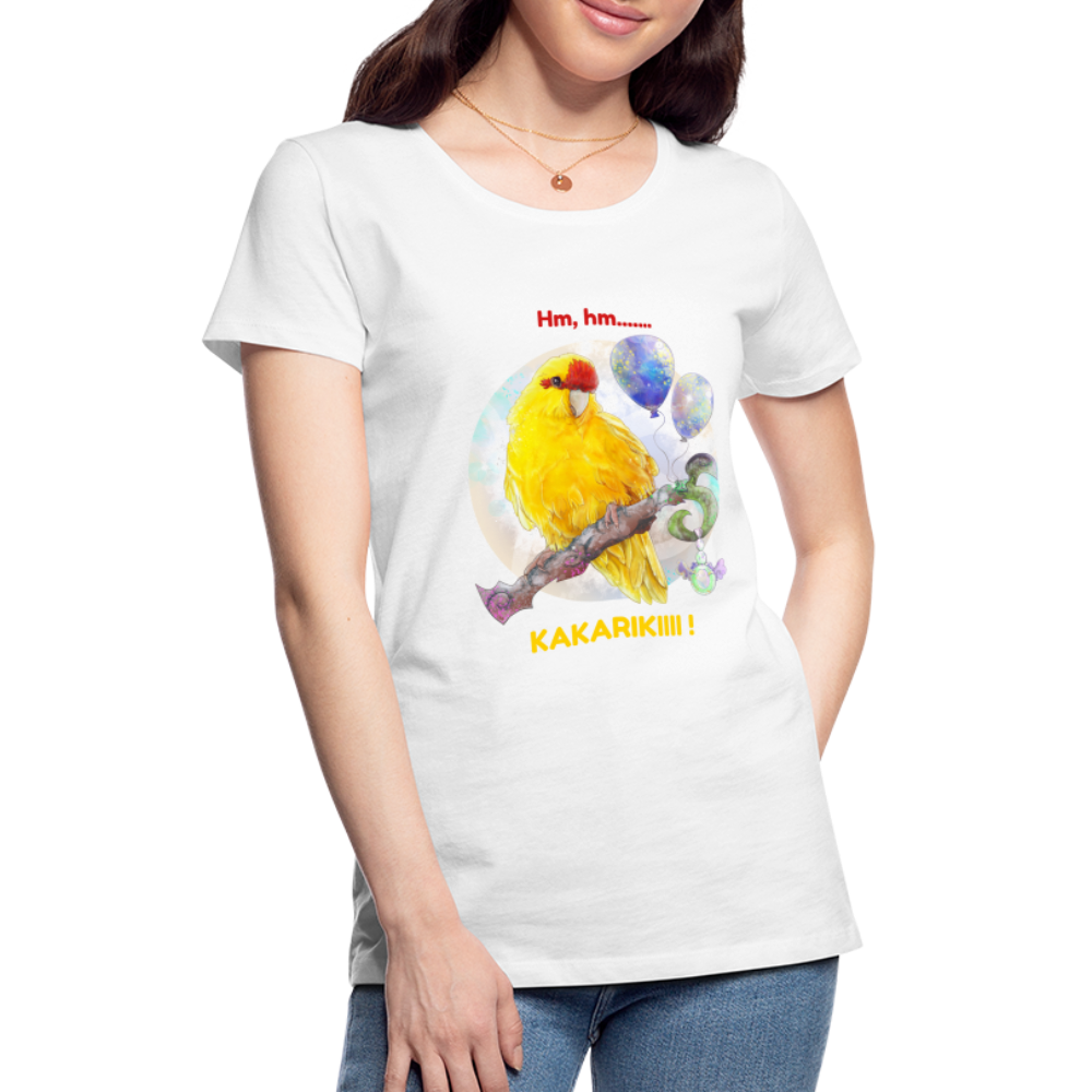 Women’s Premium T-Shirt - Kakariki lovers - Parrot meme - white