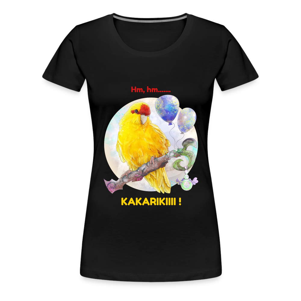 Women’s Premium T-Shirt - Kakariki lovers - Parrot meme - black