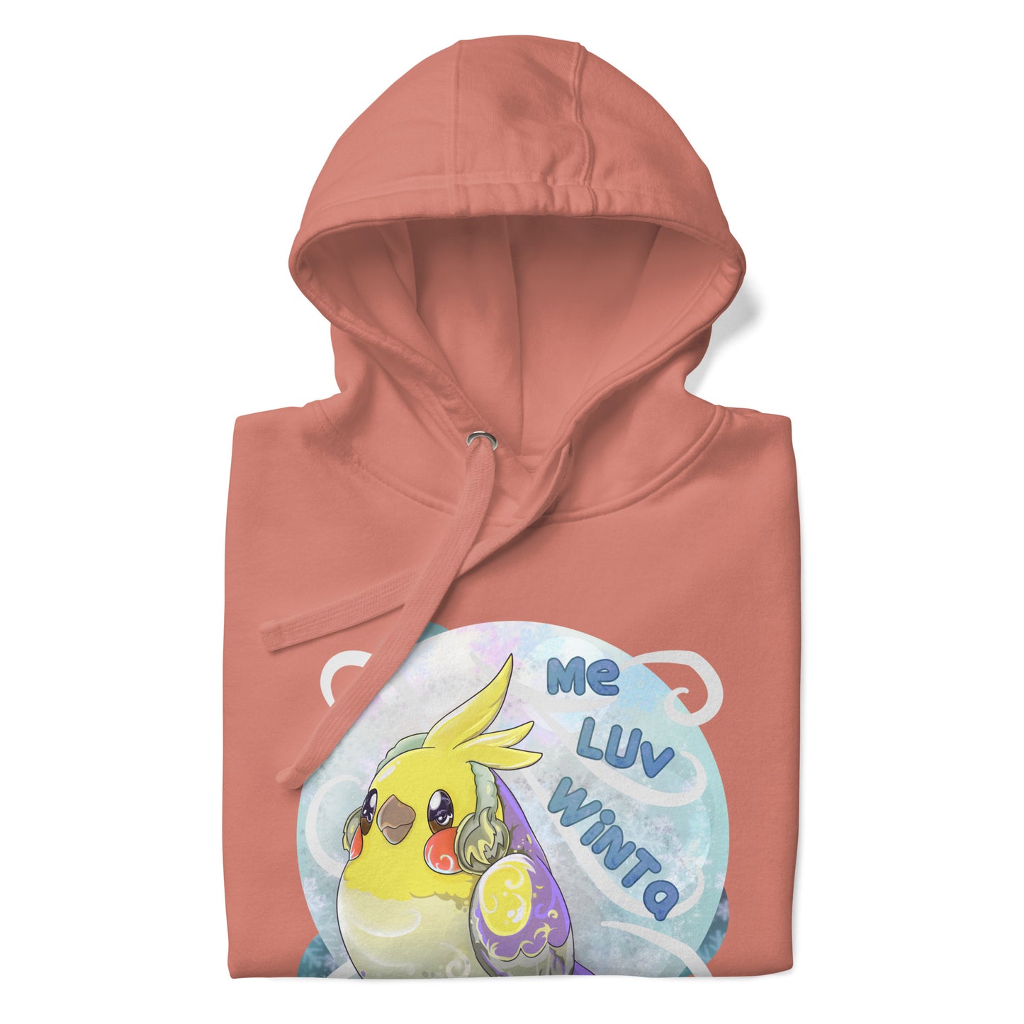 Unisex Bird lovers Hoodie - Cockatiel - Winter Wonderland Tiel