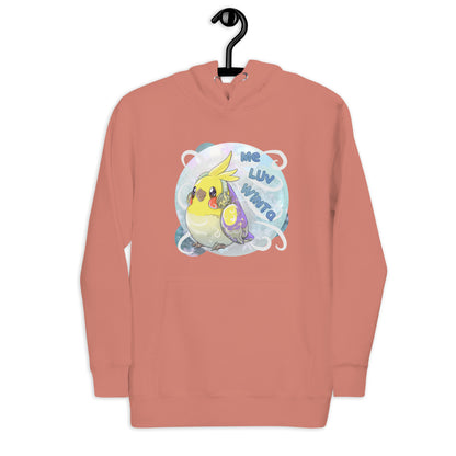 Unisex Bird lovers Hoodie - Cockatiel - Winter Wonderland Tiel