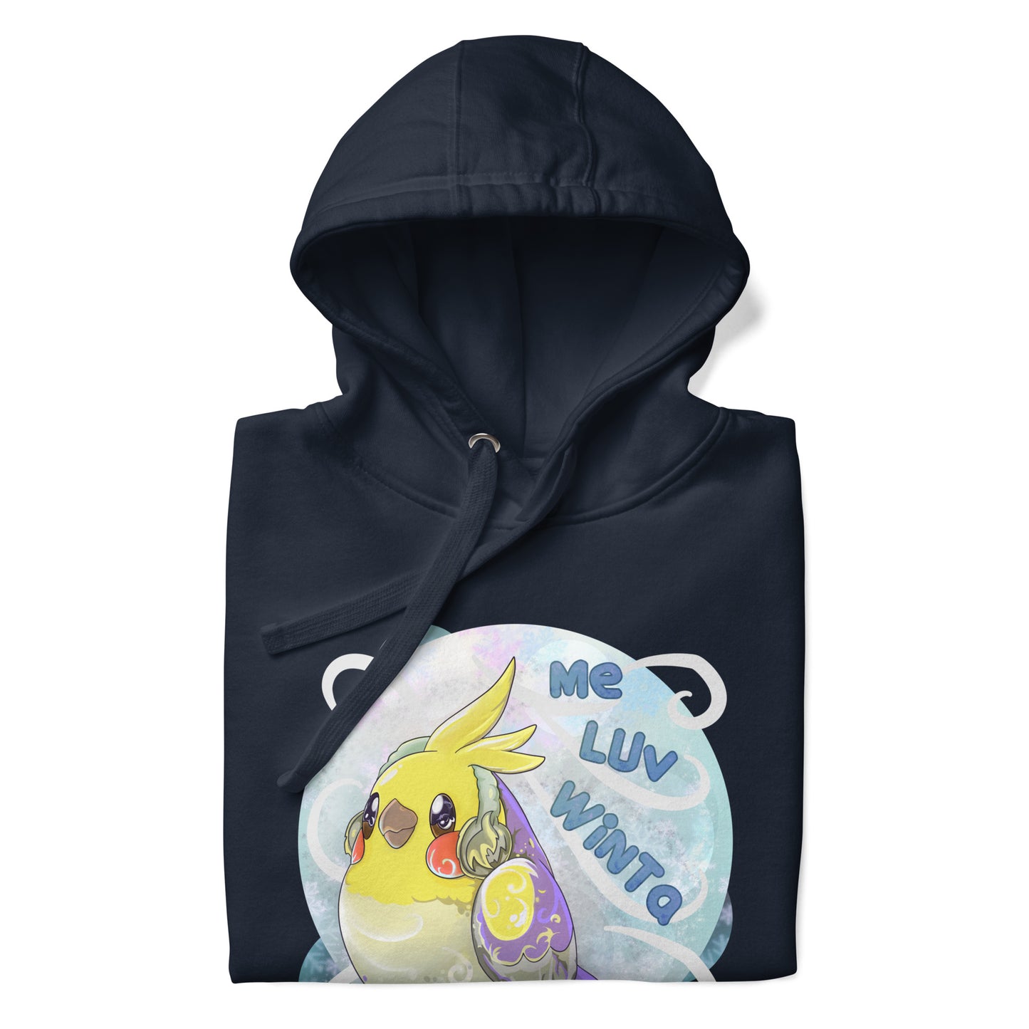 Unisex Bird lovers Hoodie - Cockatiel - Winter Wonderland Tiel