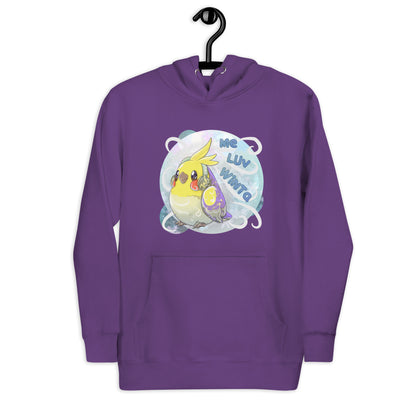 Unisex Bird lovers Hoodie - Cockatiel - Winter Wonderland Tiel