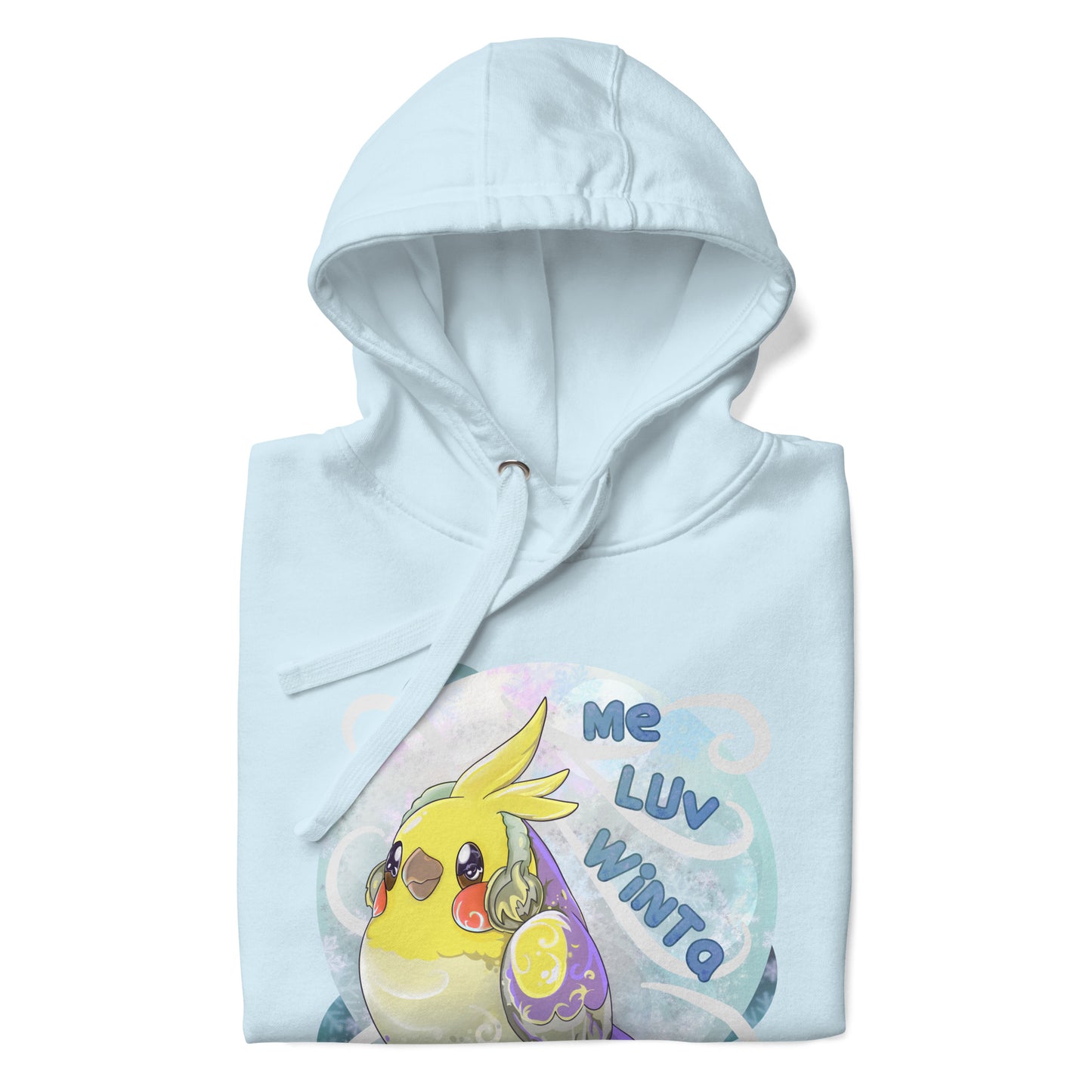 Unisex Bird lovers Hoodie - Cockatiel - Winter Wonderland Tiel