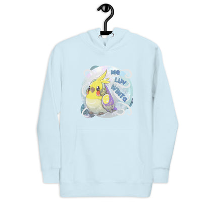 Unisex Bird lovers Hoodie - Cockatiel - Winter Wonderland Tiel