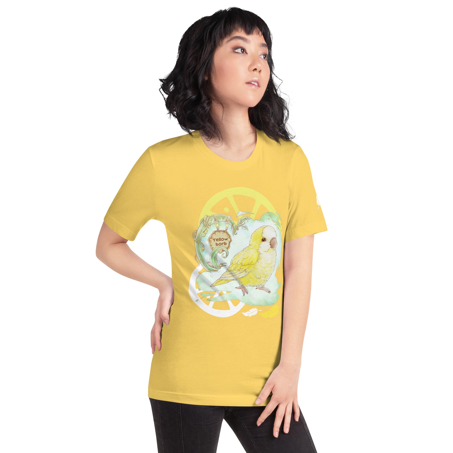 T-shirt unisexe - Perroquet Quaker Lutino Jaune - Thème Citron - 3 Couleurs