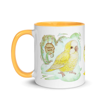 Mug en céramique - Perroquet Quaker Lutino Jaune - Thème Citron - 11 oz