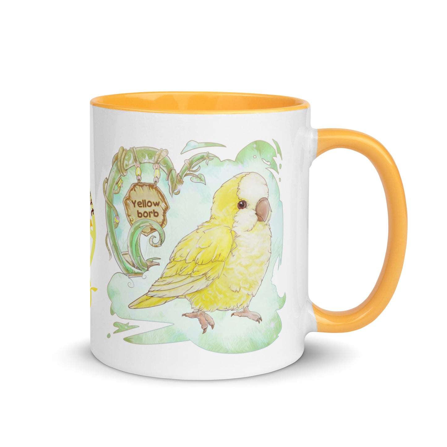 Mug en céramique - Perroquet Quaker Lutino Jaune - Thème Citron - 11 oz