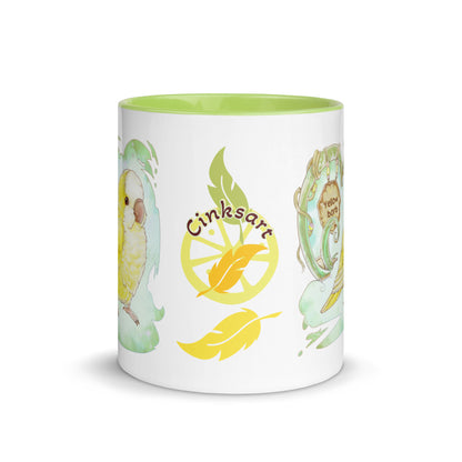 Mug en céramique - Perroquet Quaker Lutino Jaune - Thème Citron - 11 oz