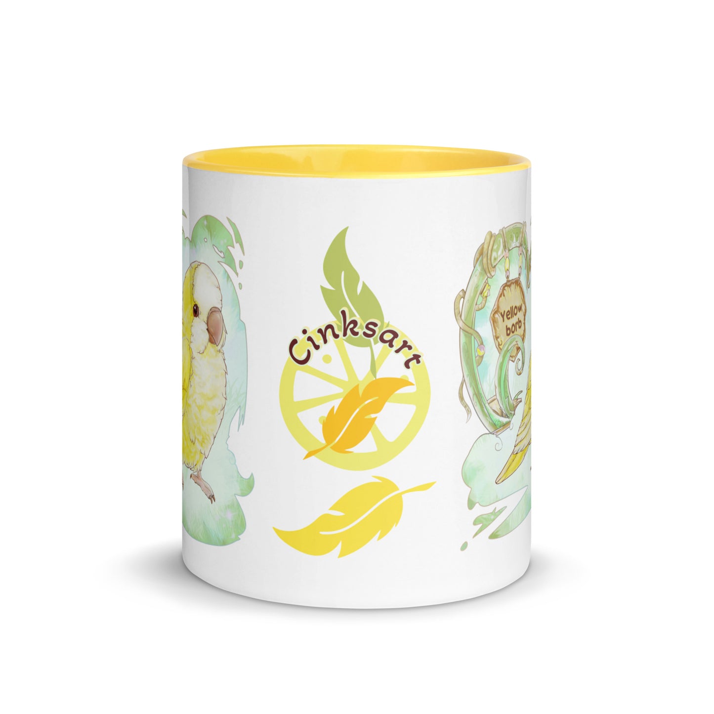 Mug en céramique - Perroquet Quaker Lutino Jaune - Thème Citron - 11 oz