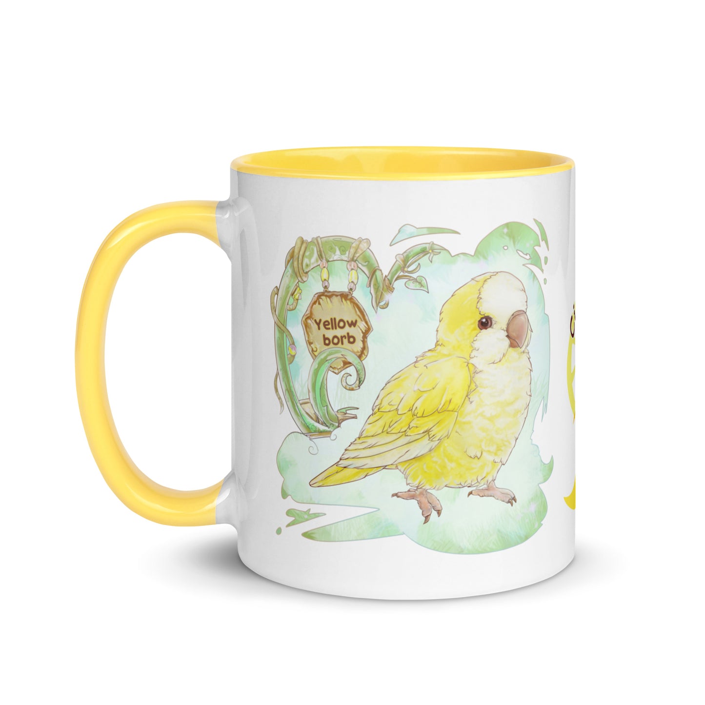 Mug en céramique - Perroquet Quaker Lutino Jaune - Thème Citron - 11 oz